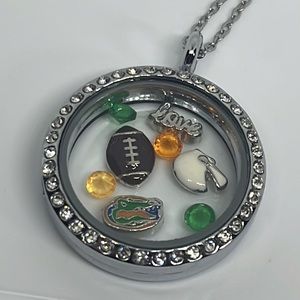 Florida Gators memory locket w/ chain